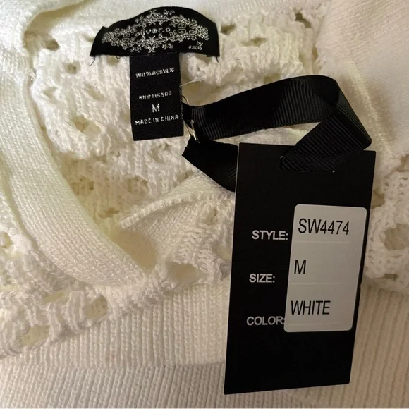 Oliver. O Knit Polo Pointelle Sweater Size XL NWT - Picture 3 of 5